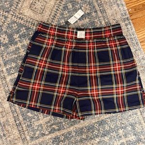 Jcrew plaid pj shorts nwt